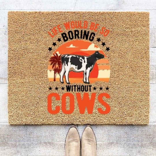 Cow Cattle Breeder Farmer Cows Coir Doormats