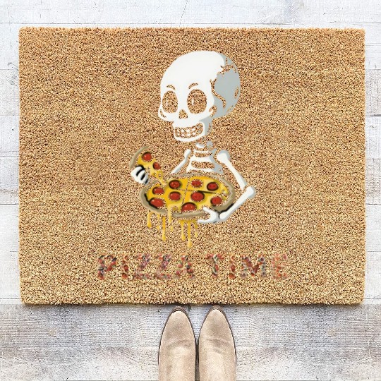 Cheesy Laughs: Pizza Apparel Coir Doormats