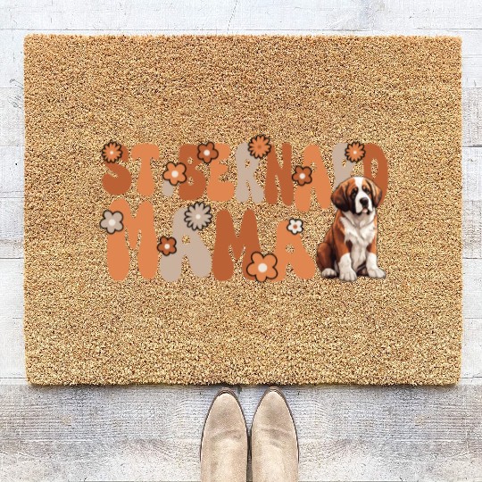 Saint Bernard Groovy St. Bernard Mama Coir Doormats