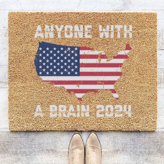 2024 Brain Vote Democracy Anti-Trump Coir Doormats