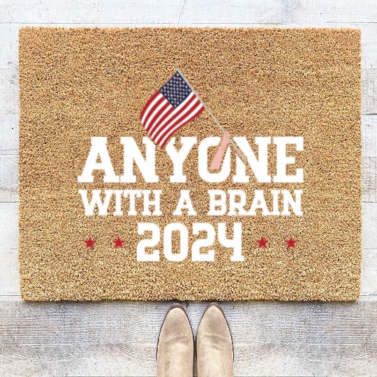 2024 Brain Vote Democracy Anti-Trump Coir Doormats