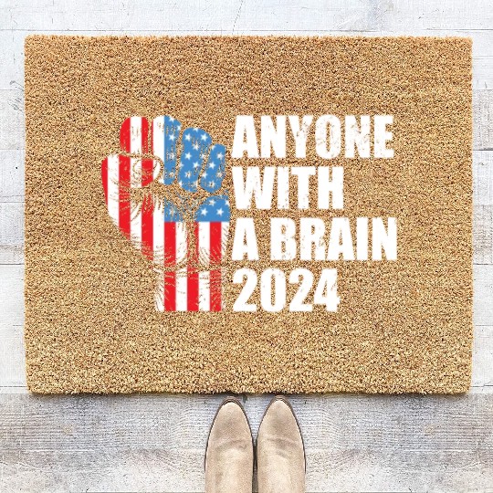 2024 Brain Vote Democracy Anti-Trump Coir Doormats