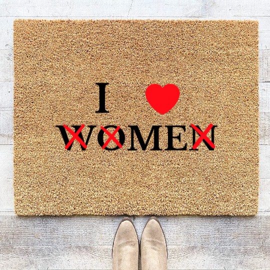I Love Me I Heart Me I Love women I Red Heart Me Coir Doormats