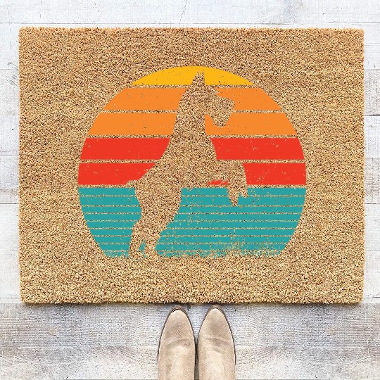 Schnauzer Dog Sunset Coir Doormats