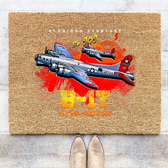 B-17 Flying Fortress heavy us air force bomber Air Coir Doormats