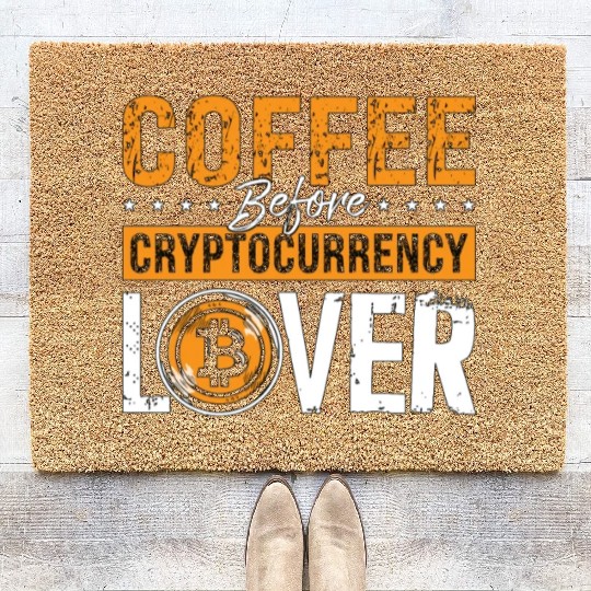 Cryptocurrency Lover Coffee Litecoin Coffee Lover Coir Doormats