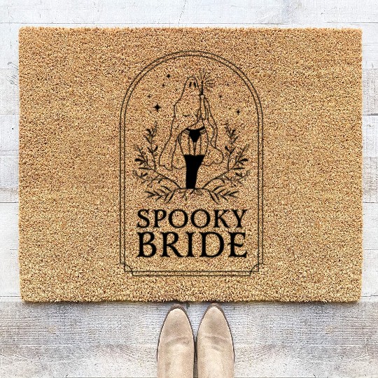 Spooky Bride Bachelorette Party Bridal Party Coir Doormats