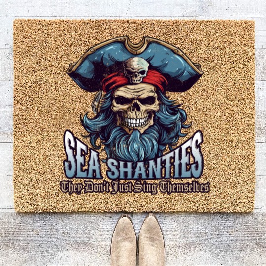 Sea Shanty Sing Themselves Sea Shanty Ship Pirate Coir Doormats