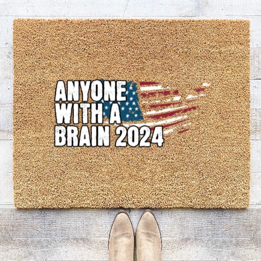 2024 Brain Vote Democracy Anti-Trump Coir Doormats