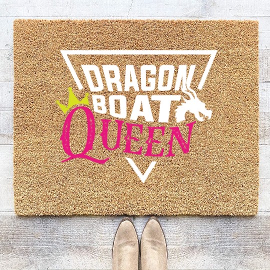 Dragon Boat Queen Mentor or Trainer Gift Coir Doormats