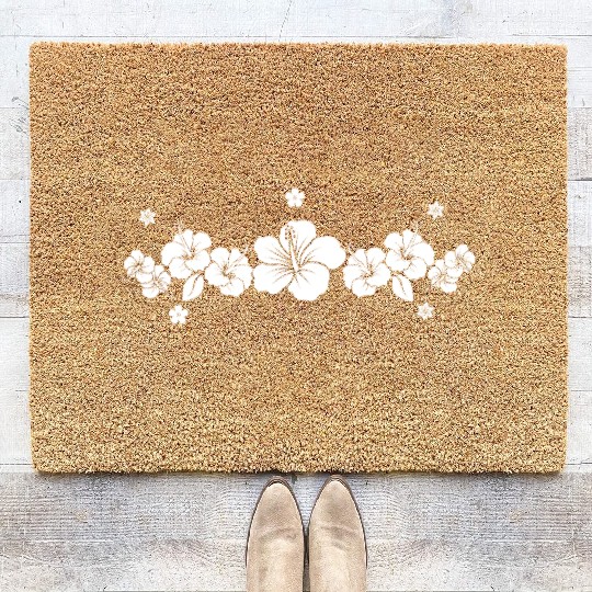Hibiscus Flower Coir Doormats Aloha Hawaii Coir Doormats