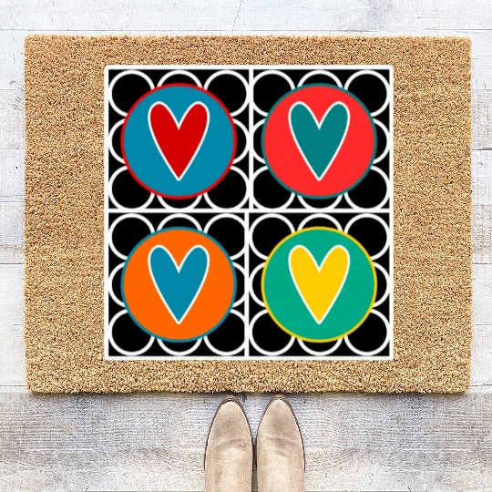 HEART. COUPLE. JUST MARRIED. Bachelorette party. VALENTINE'S DAY. Coir Doormats