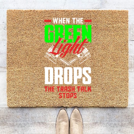 Funny Drag Race Drag Racing Gift Coir Doormats