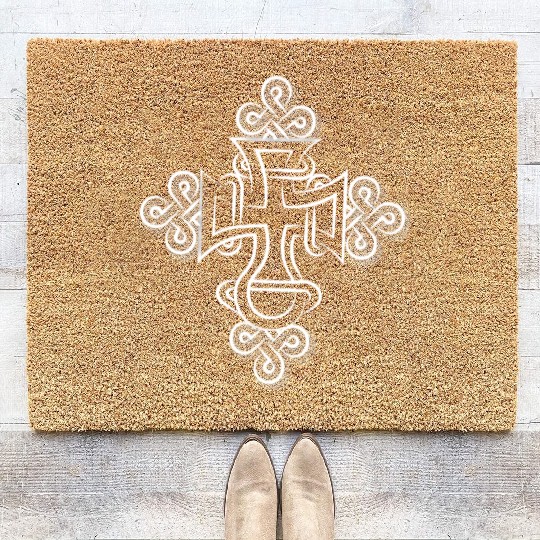 Ethiopian orthodox Tees on Unisex Baseball Coir Doormats