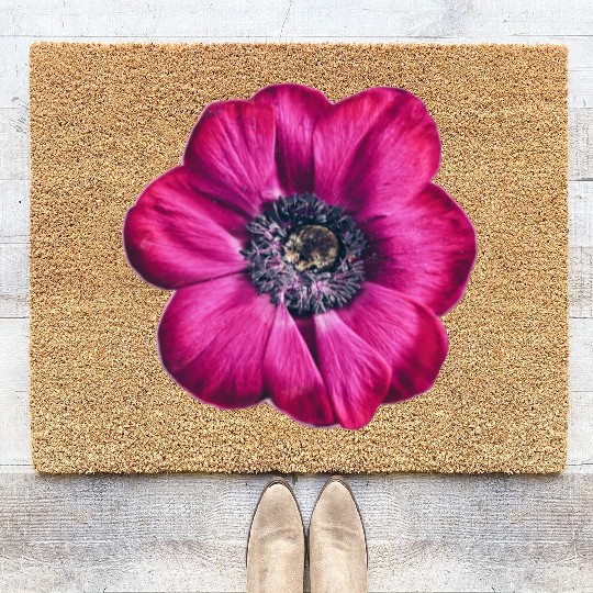 flower Violet Majesty Coir Doormats