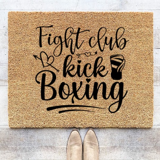 Fight club kickboxing, Boxing, Fighter, MMA, Boxer Coir Doormats