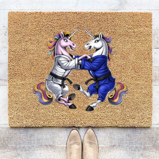 Unicorns Jiu-Jitsu Wrestling Coir Doormats