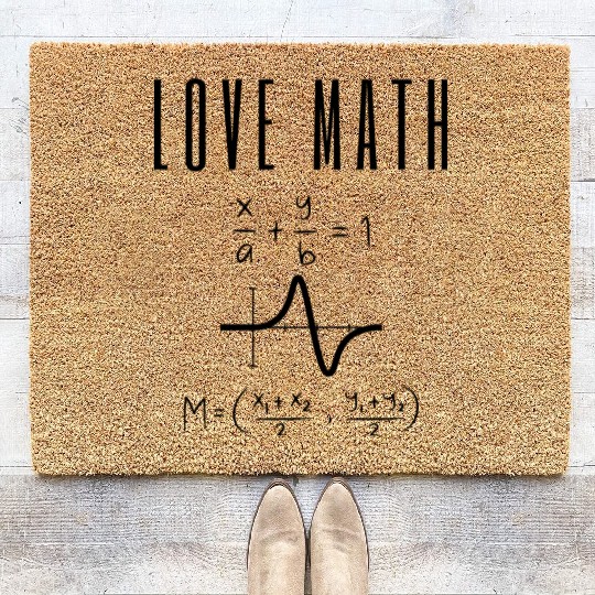 Love Math: Midpoint Equation Coir Doormats