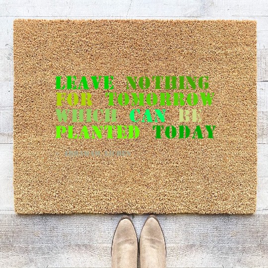 Plant sayings fake abraham lincoln quote Coir Doormats