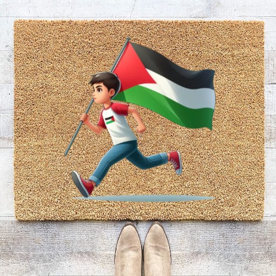 Free Palestine Coir Doormats