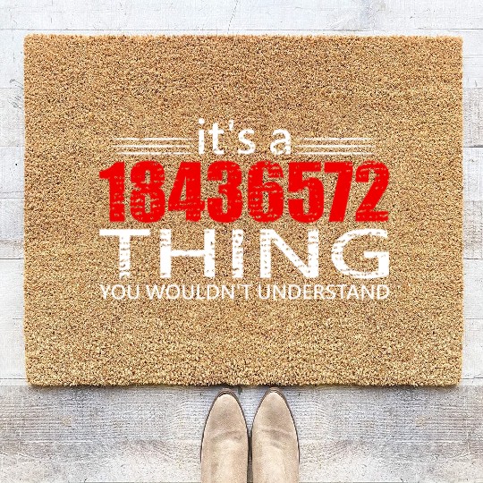 It's A 18436572 Thing Funny V8 Engine Car Guy Coir Doormats