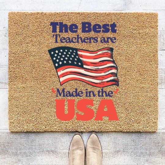 Teacher Appreciation Gift for 4th of July Coir Doormats