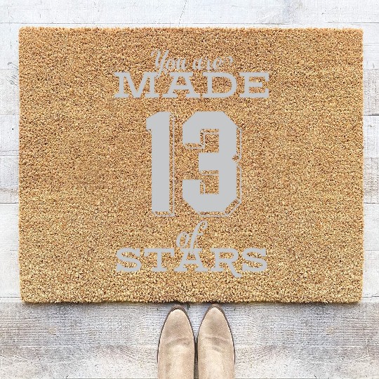 Celestial Origin Number Thirteen Star Design Coir Doormats