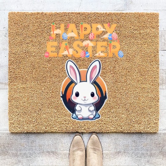 Easter sweetness: beautiful bunnies await you! Coir Doormats