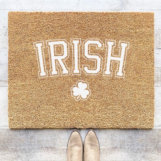 St. Patrick's Day Irish College Shamrock Coir Doormats