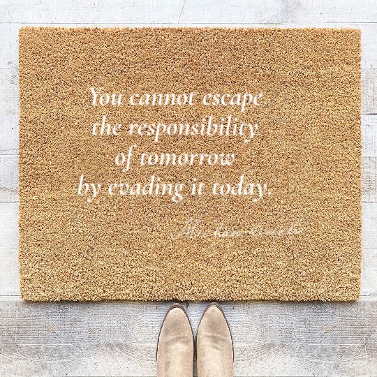 Embracing Responsibility - Abraham Lincoln Coir Doormats