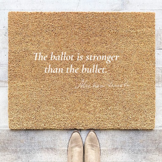 Empowering Democracy - Abraham Lincoln Coir Doormats