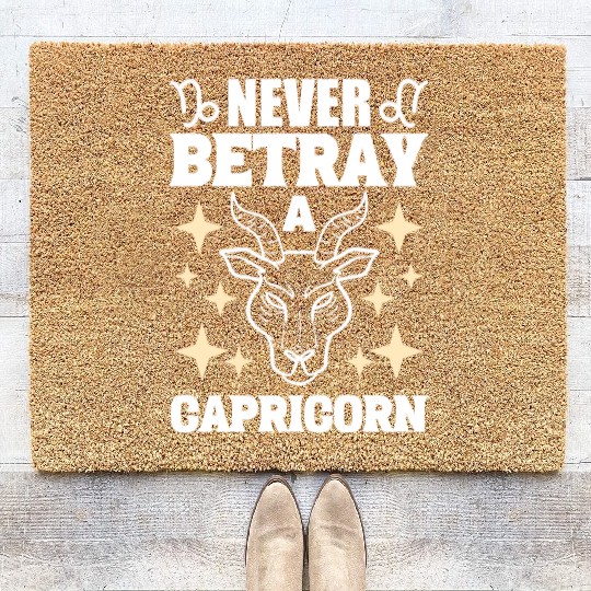 Capricorn Zodiac Sign Tarot Card Reader Coir Doormats