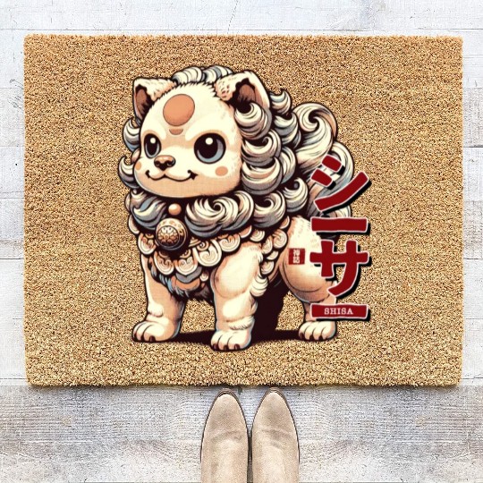Chibi Shisa - Japanese Sacred Creature Coir Doormats