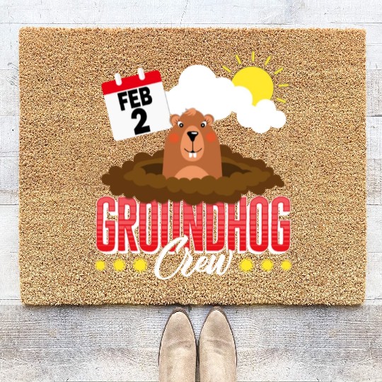 Groundhog Coir Doormats, Groundhog Crew Predicting Spring