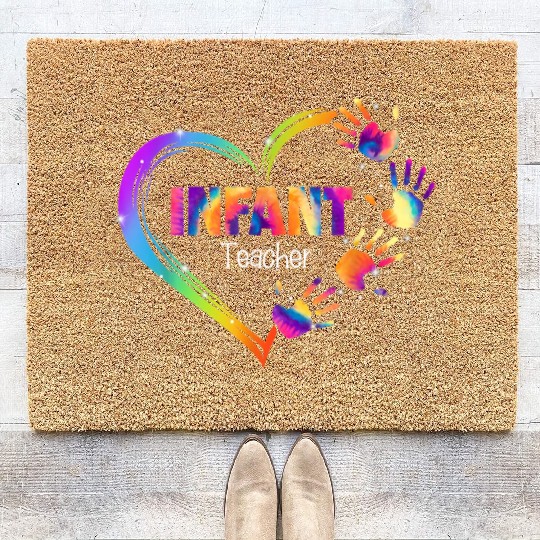 Infant Teacher Appreciation Tie Dye Coir Doormats