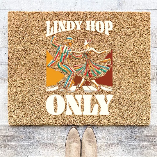 Lindy Hop Dancer Swinging Dancing Swing Dance Coir Doormats