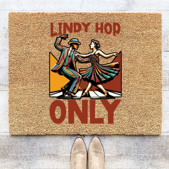 Lindy Hop Dancer Swinging Dancing Swing Dance Coir Doormats