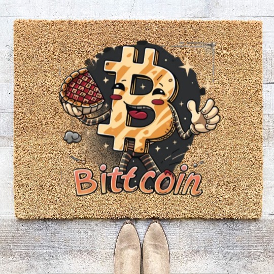 Pi day 3.14 Crypto Bitcoin Smile Math Code Coir Doormats