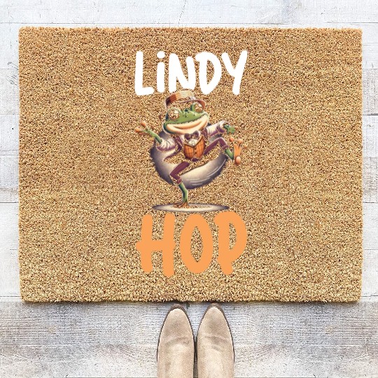Lindy Hop Dancer Swinging Dancing Swing Dance Coir Doormats