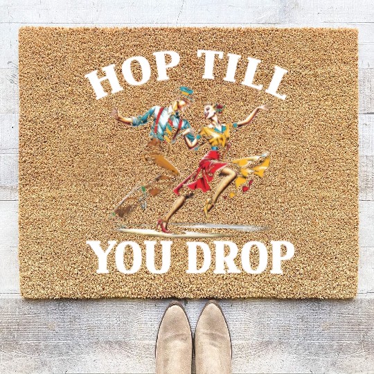 Lindy Hop Dancer Swinging Dancing Swing Dance Coir Doormats