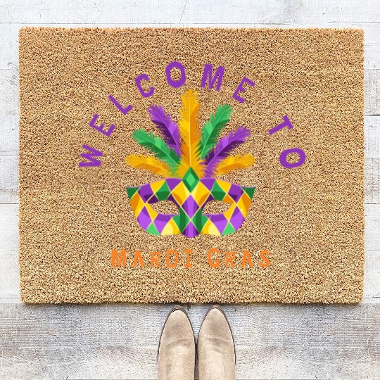 design of Mardi Gras Coir Doormats