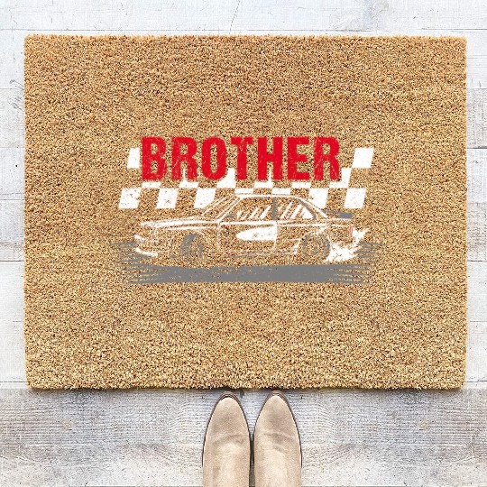 Racing Birthday Party Matching Family Car Pit Crew Coir Doormats