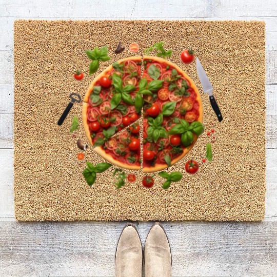 Pizza Garden Harvesting Green Thumb Coir Doormats