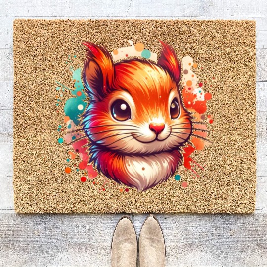 Squirrel Nuts Animal Lover Cool Design Coir Doormats
