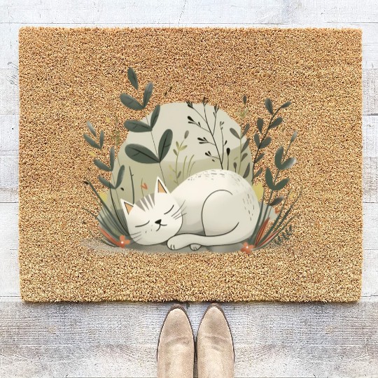 Cats and Plants and Botanical Bliss Coir Doormats