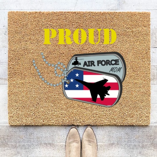 Proud Air Force Mom Coir Doormats