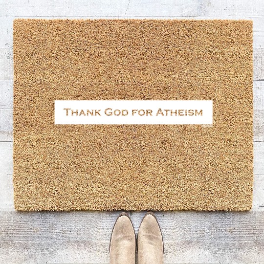 Thank God For Atheism Coir Doormats