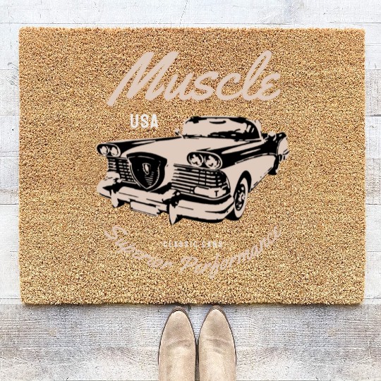 Muscle car superior performance Coir Doormats