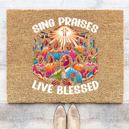 Gospel Music Religious Bible Scripture Christian Coir Doormats