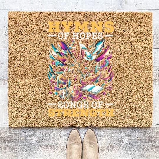 Gospel Music Religious Bible Scripture Christian Coir Doormats